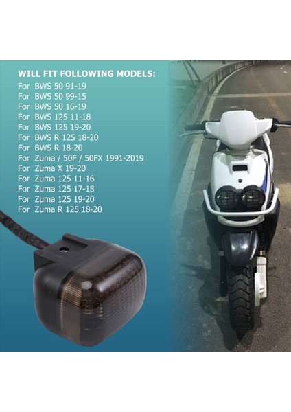 Yamaha BWS100 50125 Zuma 50 FX125 x Beewee Mbk Booster Scooter Için Motosiklet Ön Dönüş Sinyali Dönüş Sinyali Göstergesi (Yurt Dışından) fırsatları
