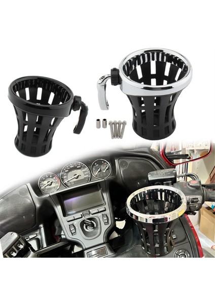 Harley Honda Motosiklet Aksesuarları Gidonlar Evrensel Bardak Tutucu Su Isıtıcısı ve Içecek Tutucu Siyah (Yurt Dışından) fırsatları