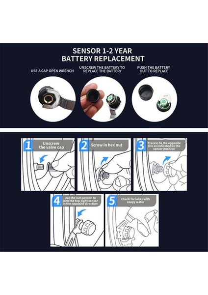 Motosiklet Harici Lastik Basınç Sensörleri Güneş Enerjisi Tpms Lastik Basıncı Izleme Sistemi Lastik Alarmı Dijital Ekran (Yurt Dışından) indirimleri