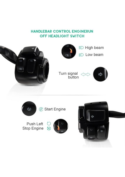 Motosiklet 1 Inç Gidon Anahtarları Kontrol ve Kablolama Demeti 1996-2012 Harley Softail Dyna Sportster V-Rod, 1 Çift (Yurt Dışından) modelleri