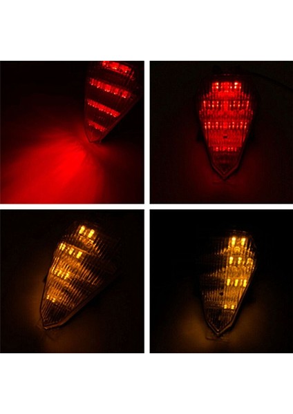 Yamaha Yzf R6 2008-2016 Için Siyah Dur Işareti Lambası Arka Lambası LED Motosiklet Arka Lambası Entegre Dönüş Sinyali (Yurt Dışından) modelleri