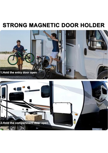 2'li Paket Karavan Kapı Tutucu, Karavan, Römork, Kampçı, Motorlu Ev ve Kargo Römorku Için Manyetik Bagaj Kapı Mandalı Siyah (Yurt Dışından) indirimleri