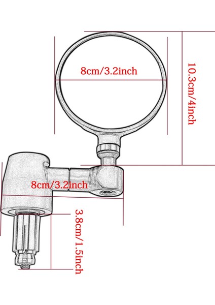 Motosiklet Evrensel Dikiz Aynası 22MM Gidona Uygun Modifikasyon Yan Ayna Aksesuarları (Yurt Dışından) fırsatları
