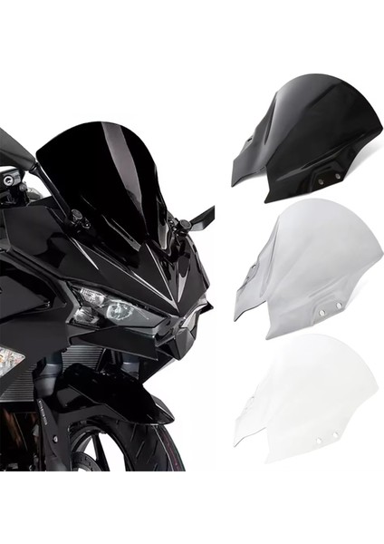 Motosiklet Ön Cam Ön Cam Rüzgar Kalkanı Koruyucu Kawasaki Ninja 500 Nınja 500 Se 2024 2025 Siyah (Yurt Dışından) fiyatları