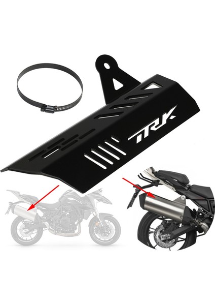Motosiklet Egzoz Borusu Isı Kalkanı Kapağı Susturucu Koruma Koruyucusu Benelli TRK702X TRK702 Aksesuarları (Yurt Dışından) fiyatları