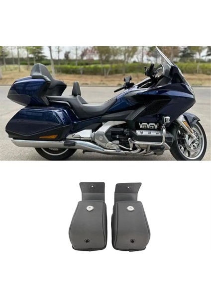 1 Çift Motosiklet Saklama Poşetleri Honda Goldwing 1800 GL1800BD 2018-UP Pu Deri Saklama Poşetleri Için Yan Cep (Yurt Dışından) fiyatları