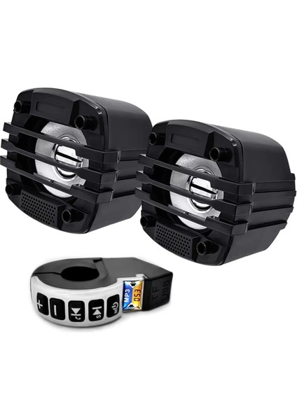 E-Bisiklet Motosiklet Gidonu USB Şarj Ses Bt Ses Anahtarlı Bluetooth Hoparlörlü Çift Korna (Yurt Dışından) modelleri