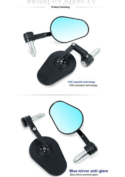Motosiklet Evrensel Dikiz Aynası Katlanabilir Ayarlanabilir Anti-Dazzle Ayna 13MM-14MM Veya 17MM-19MM Gidona Uygun Bir Cam (Yurt Dışından) fiyatları