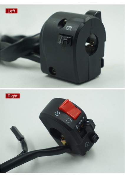 Evrensel Motosiklet Modifiyeli Gidon Kontrol Anahtarı 7/8 Inç / 22 mm Gidon Anahtarı Dönüş Sinyali Sis Lambası Başlatma (Yurt Dışından) fırsatları