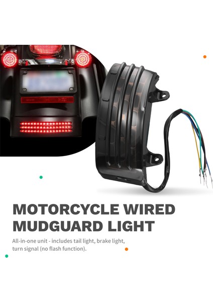 Harley Için Motosiklet Kablolu Çamurluk Ucu Işığı Arka Kuyruk Fren Işığı (Yurt Dışından) fırsatları