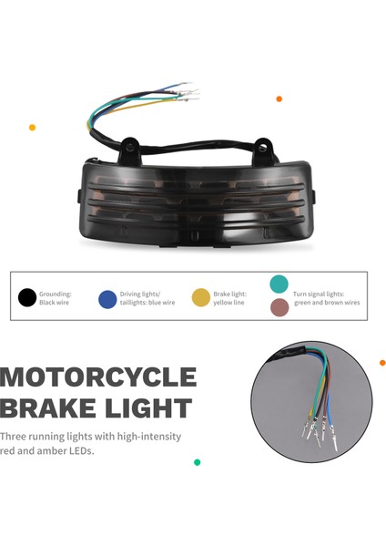 Harley Için Motosiklet Kablolu Çamurluk Ucu Işığı Arka Kuyruk Fren Işığı (Yurt Dışından) indirimleri