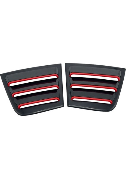 Dodge Warhorse Için Araba Dış Yan Havalandırma Arka Yan Pencere Paneli 2011-2021 Panterler Parlak Siyah Lake + Kırmızı Trim (Yurt Dışından)