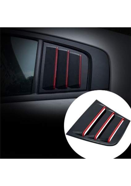 Dodge Warhorse Için Araba Dış Yan Havalandırma Arka Yan Pencere Paneli 2011-2021 Panterler Parlak Siyah Lake + Kırmızı Trim (Yurt Dışından) modelleri