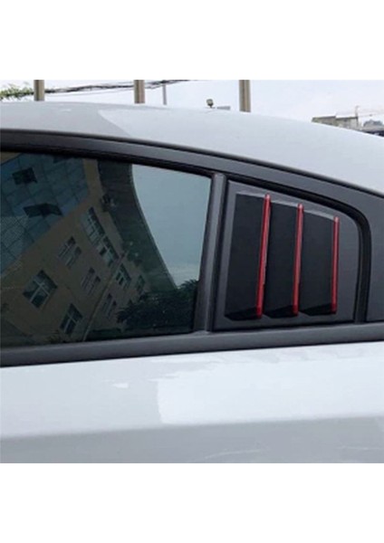 Dodge Warhorse Için Araba Dış Yan Havalandırma Arka Yan Pencere Paneli 2011-2021 Panterler Parlak Siyah Lake + Kırmızı Trim (Yurt Dışından) fırsatları