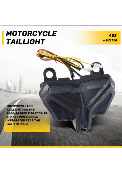 Ducatı 848 2008-14 1098 1198 2007-13 Için Motosiklet LED Arka Lambası Fren Dönüş Sinyalleri Entegre Arka Stop Lambası Sinyal Lambası (Yurt Dışından) fırsatları