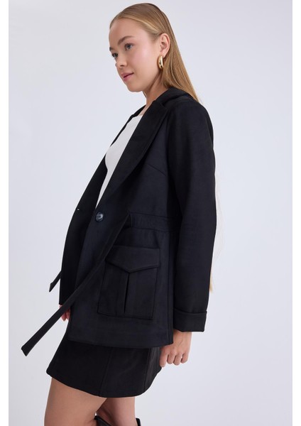 Belden Bağlamalı Süet Ceket modelleri