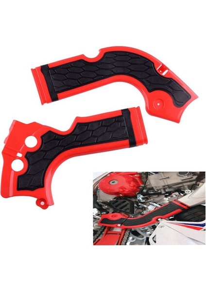 Honda CRF250R CRF450R Crf 250R 450R 201-2016 Kırmızı Motosiklet Çerçeve Koruyucu Kapağı Koruma Koruyucusu (Yurt Dışından) modelleri