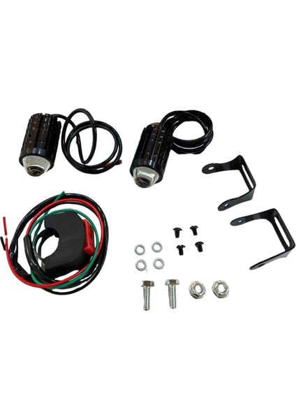 Motosiklet Yüksek Güçlü Lens Spot Işığı 6000K LED Çift Renkli Harici Spot Işıkları 8-80V Anahtarlı Farlar A (Yurt Dışından) fırsatları