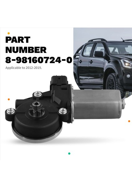 8-98160724-0 Araba Güç Penceresi Motor Ön Sol 6pins Isuzu Dmax 2012-2019 8981607240 Otomobil Parçaları Lhd (Yurt Dışından) indirimleri