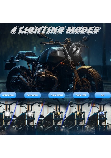 Harley Için 5,75 Inçlik LED Motosiklet Farı ve Gündüz Farı (Yurt Dışından) fiyatları