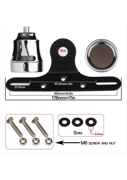 Harley Sportster'lar Honda B Için Siyah Braketli Motosiklet Retro LED Arka Fren Lambası Plaka Lambası (Yurt Dışından) indirimleri