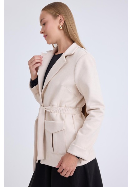 Belden Bağlamalı Süet Ceket modelleri