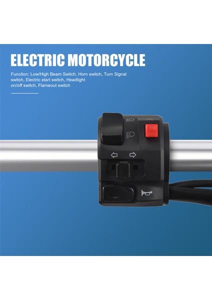 7/8 Inç 22MM Atv Motosiklet Gidon Kontrol Anahtarları Sol Sağ Korna Düğmesi Sinyal Sis Lambası Uyarı Işığı (Yurt Dışından) fırsatları