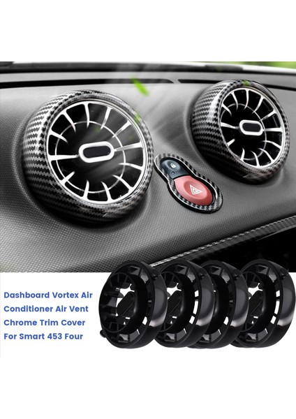 1set/4pcs Girdap Kliması Hava Havalandırma Krom Trim Kapağı Mercedes-Benz Smart 453 Dört Iki Gösterge Tablosu Çıkış Çerçevesi (Yurt Dışından) modelleri