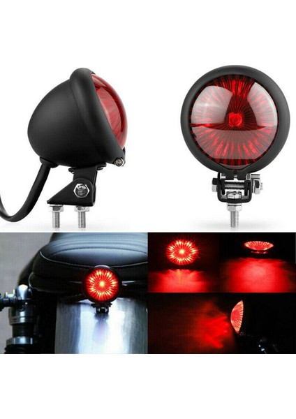 Cruiser Cafe Racer Bobber Choper Için Motosiklet Arka Lambası LED Arka Fren Lambası (Yurt Dışından) fiyatları