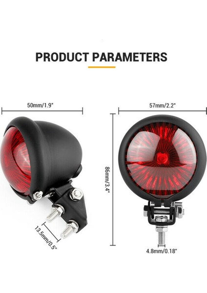 Cruiser Cafe Racer Bobber Choper Için Motosiklet Arka Lambası LED Arka Fren Lambası (Yurt Dışından) fırsatları