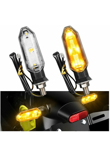 Adet Evrensel LED Motosiklet Dönüş Sinyal Lambası Arka Lambalar Lambası 12V IP67 Su Geçirmez Amber Flaşör Gösterge Sinyal Lambası (Yurt Dışından) indirimleri