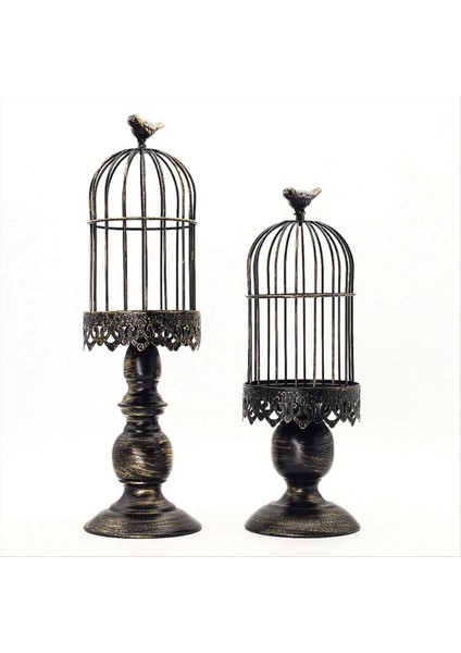 Vintage Kuş Kafesi Mum Tutucu Düğün Masa Dekorasyon Düğün Dekorasyonu Metal Demir Mum Tutucu Beyaz S (Yurt Dışından) fırsatları