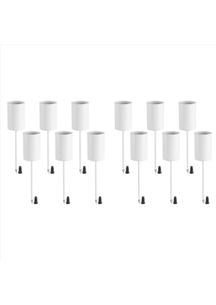 Mum Tutucular Advent Çelenk Mum Çubuklar Advent Çelenk Mum Tutucu Şişli Konik Mumlar 12 Adet Beyaz (Yurt Dışından)