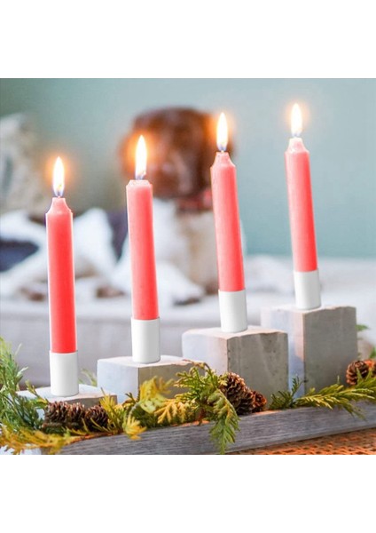 Mum Tutucular Advent Çelenk Mum Çubuklar Advent Çelenk Mum Tutucu Şişli Konik Mumlar 12 Adet Beyaz (Yurt Dışından) modelleri