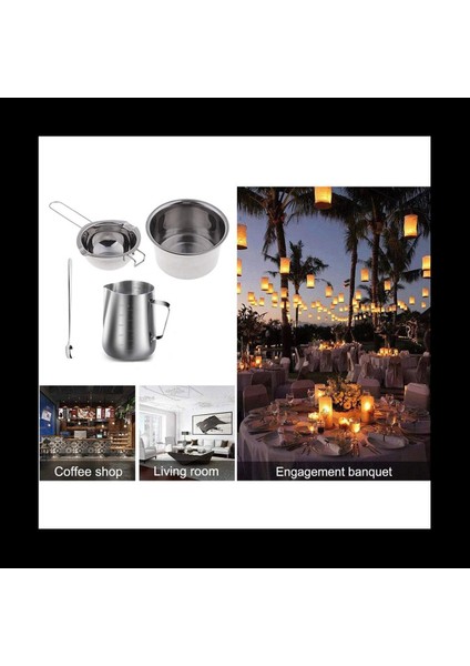 8 Set Paslanmaz Çelik Çift Kazan Uzun Saplı Balmumu Eritme Potu Sürahi ve Karıştırma Kaşık Mum Sabun Yapımı (Yurt Dışından) fırsatları