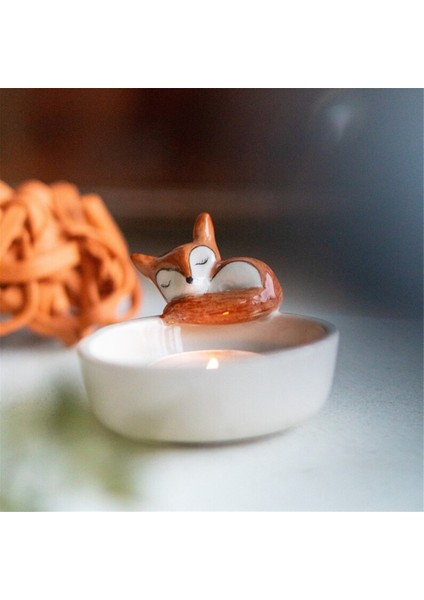 Uyuyan Tilki Mum Tutucu Alçı Mum Tutucu Dekor Sevimli Hayvan Kokulu Mum Tutucu Ev Dekoru Hayvan Aşığı Için (Yurt Dışından) fiyatları