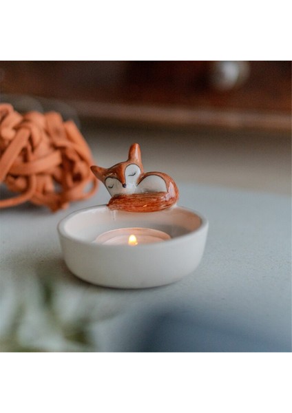 Uyuyan Tilki Mum Tutucu Alçı Mum Tutucu Dekor Sevimli Hayvan Kokulu Mum Tutucu Ev Dekoru Hayvan Aşığı Için (Yurt Dışından) modelleri