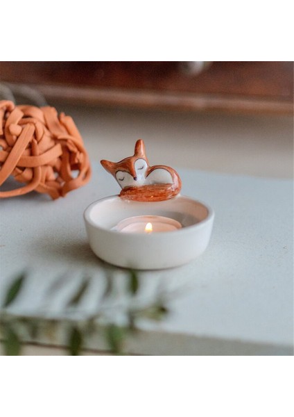 Uyuyan Tilki Mum Tutucu Alçı Mum Tutucu Dekor Sevimli Hayvan Kokulu Mum Tutucu Ev Dekoru Hayvan Aşığı Için (Yurt Dışından) indirimleri