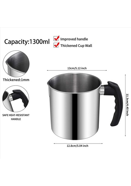 5x Mum Yapımı Dökme Tenceresi 44 Oz Çift Kazan Balmumu Eritme Potu Mum Yapma Sürahi Isı Dayanıklı Tutar (Yurt Dışından) fiyatları