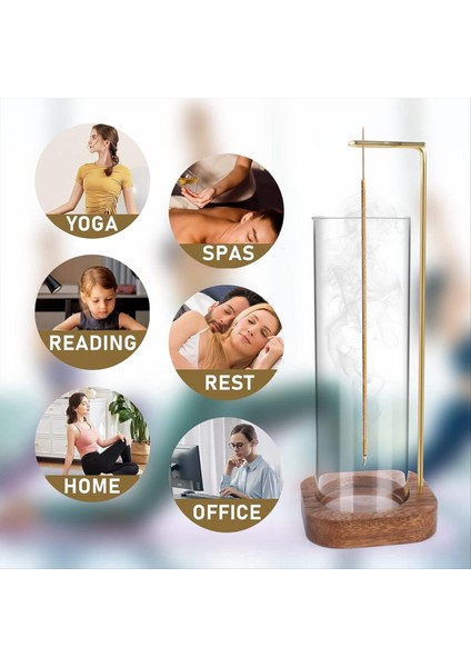 Çıkarılabilir Cam Kül Catcher ile Tütsü Tutucu Mess Free Tütsü Brülör Tutucu Tütsü Çubuk Tutucu (Yurt Dışından) modelleri