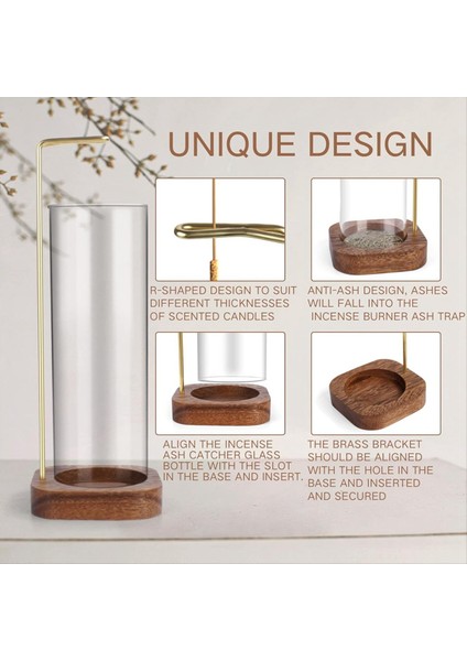 Çıkarılabilir Cam Kül Catcher ile Tütsü Tutucu Mess Free Tütsü Brülör Tutucu Tütsü Çubuk Tutucu (Yurt Dışından) indirimleri