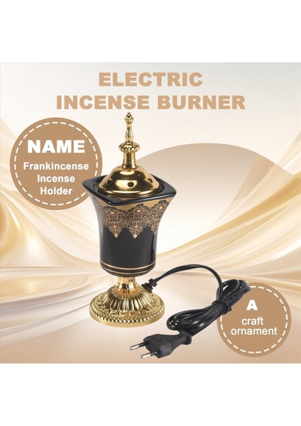 Elektrikli Tütsü Brülör Frankincense Tütsü Tutucu Vintage Arap Senser Burner Ev Ofis Yoga Spa Süsleme Ab Fiş (Yurt Dışından) indirimleri