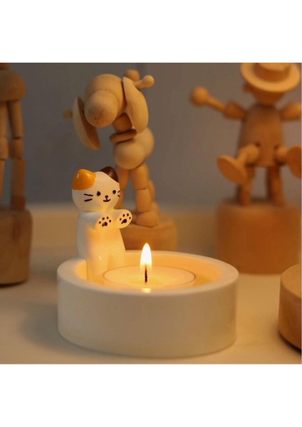 2pcs Karikatür Yavru Kedi Mum Tutucu Kedi Pençelerini Isıtıyor Mum Tutucusu Dıy El Yapımı Saklama Kutusu Ev Dekorasyonu (Yurt Dışından) fiyatları