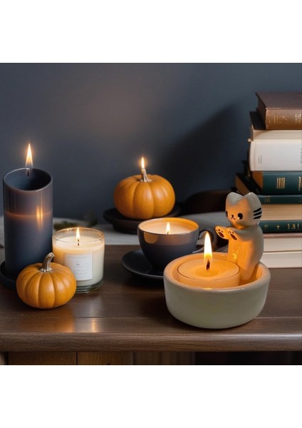 2pcs Karikatür Yavru Kedi Mum Tutucu Kedi Pençelerini Isıtıyor Mum Tutucusu Dıy El Yapımı Saklama Kutusu Ev Dekorasyonu (Yurt Dışından) fırsatları