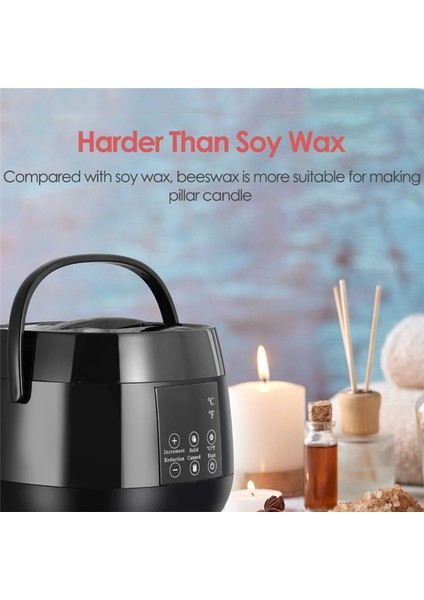 Mum Yapımı Balmumu Eritme Potu Diy Balmumu Mandalı Mum Yapımı Yetişkinler Için LED Sıcaklık Ekran Yeni Başlayan Eu Fiş (Yurt Dışından)