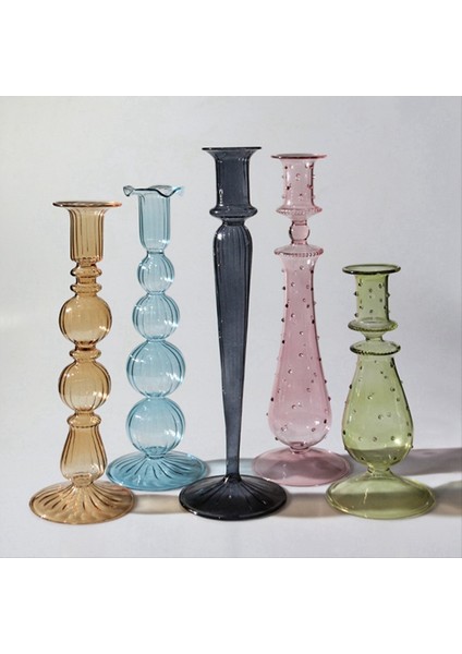 Romantik Cam Mum Tutucu Vintage Cam Şamdan Hidroponik Şeffaf Vazo Avrupa Tarzı Hediye Şeffaf Siyah (Yurt Dışından) fırsatları