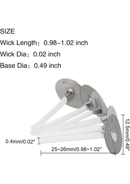5000PCS Mum Fitiller 1 Inç Düşük Duman Mum Fitil Metal Sekmeleri ile Çay Hafif Fitiller Mum Yapımı Için (Yurt Dışından) modelleri