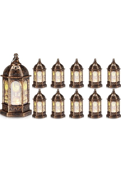 Mini Ramazan Mum Mübarek Fener LED Eid Mübarek Fener Ay Yıldız Işıkları Fas Tarzı Asma Fener (Yurt Dışından)