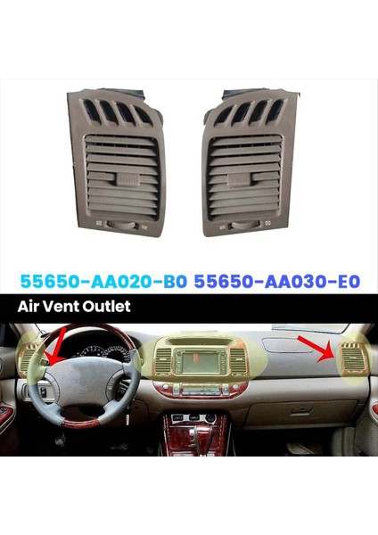 Toyota Camry Için Ön Sol+Sağ Gösterge Tablosu Hava Çıkışı 2001-2006 55650-AA020-BO 55650-AA030-E0 Klima Havalandırma (Yurt Dışından) modelleri