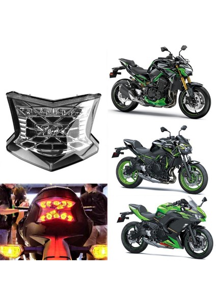 Kawasakı Için Motosiklet LED Arka Lambası Arka Fren Stop Lambası (Yurt Dışından) fiyatları